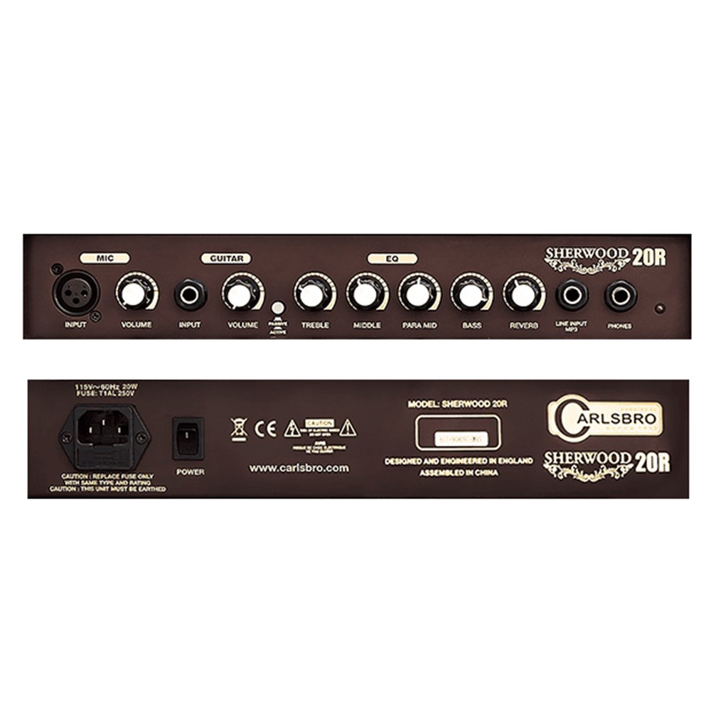 嚴選Carlsbro SHERWOOD-20R 木吉他音箱 - 可同時接麥克風及吉他演出 / 具備多重效果器 / 原廠公司貨