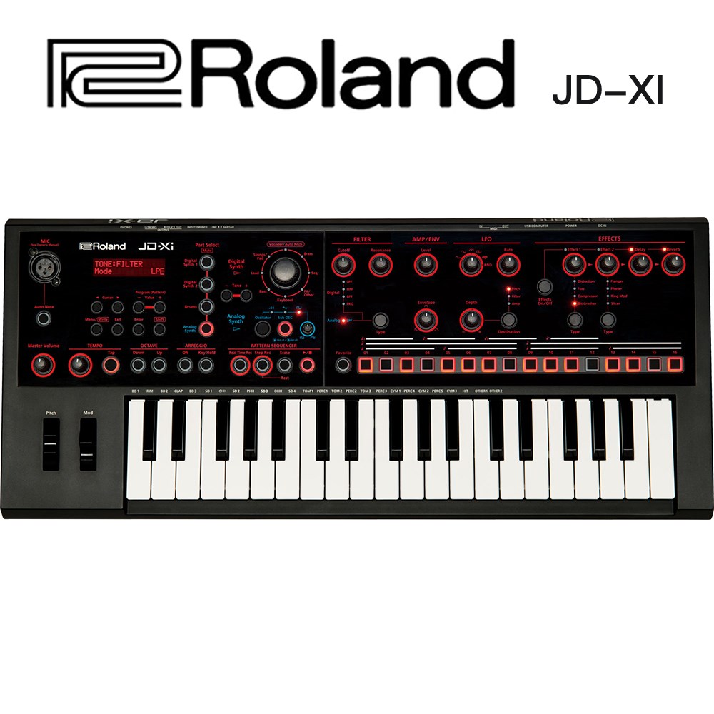 Roland JD-Xi 樂段編曲機/人聲效果合成器/37琴鍵迷你型/原廠公司貨