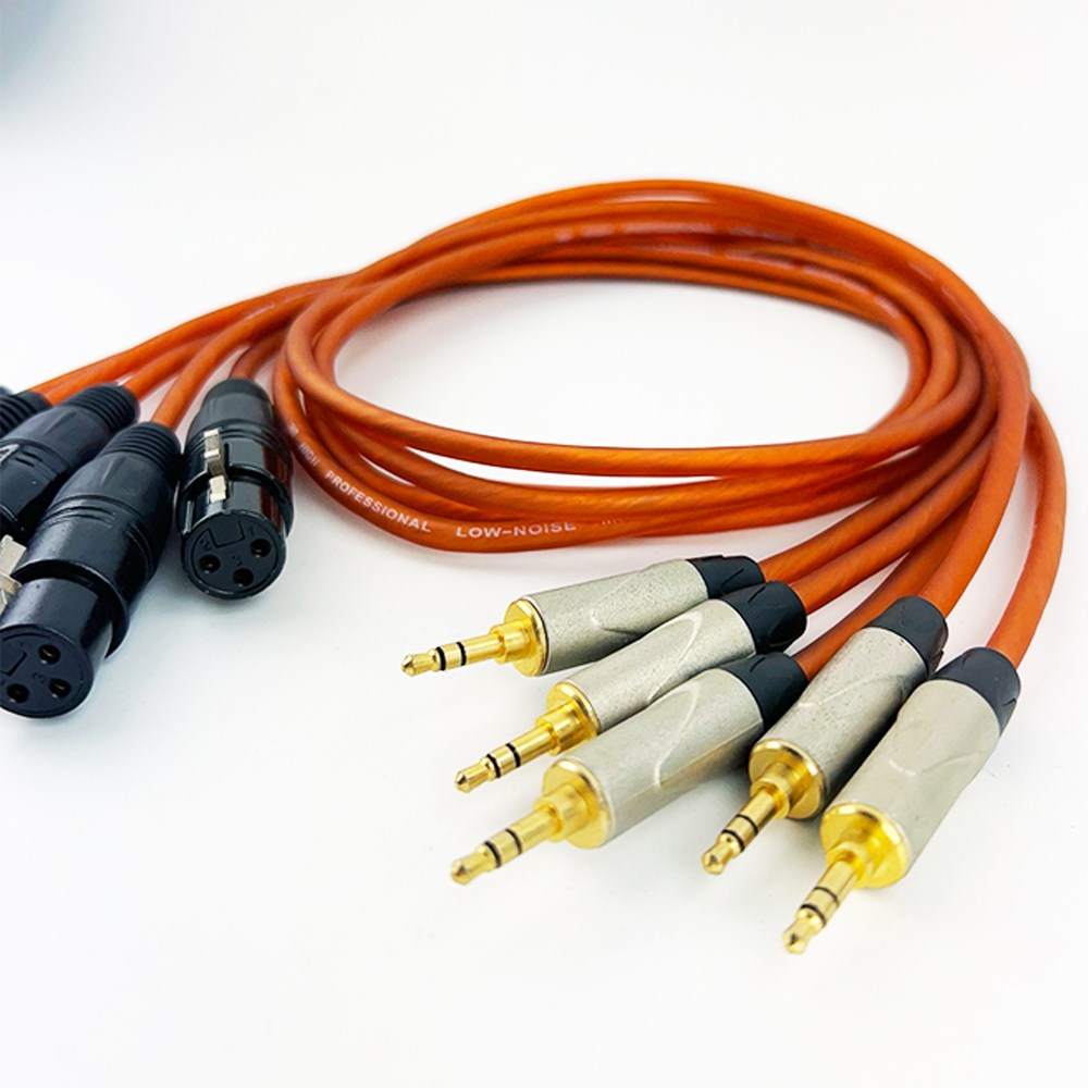 庫存品出清-XLR母-3.5mm 訊號線-低雜訊Low noise/直播麥克風/控台均適用-5條裝