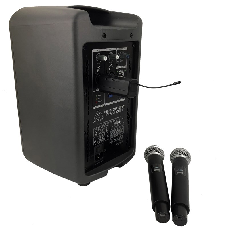 JYC Music嚴選MT-2 充電型無線手握麥克風-含麥克風2支/無線發射器X1