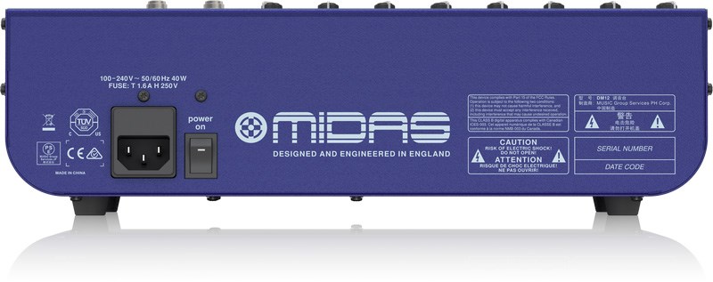 MIDAS  DM12小型混音器-12個模擬混頻器輸入通道 原廠公司貨