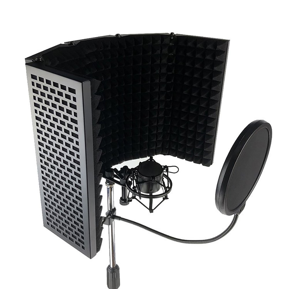 JYC Music職業級DR-50TXA 麥克風隔音門裝組-金屬五門外銷款/含防風罩及防震架/台製麥克風架