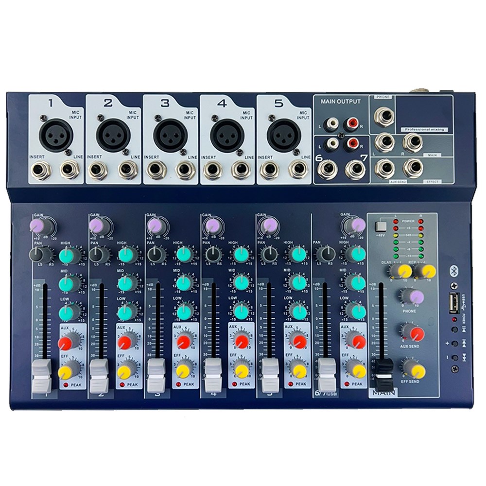 JYC Music嚴選 7 Channel LIVE MIXER-小型活動/直播錄音室/音效DJ混音MIXER控制台