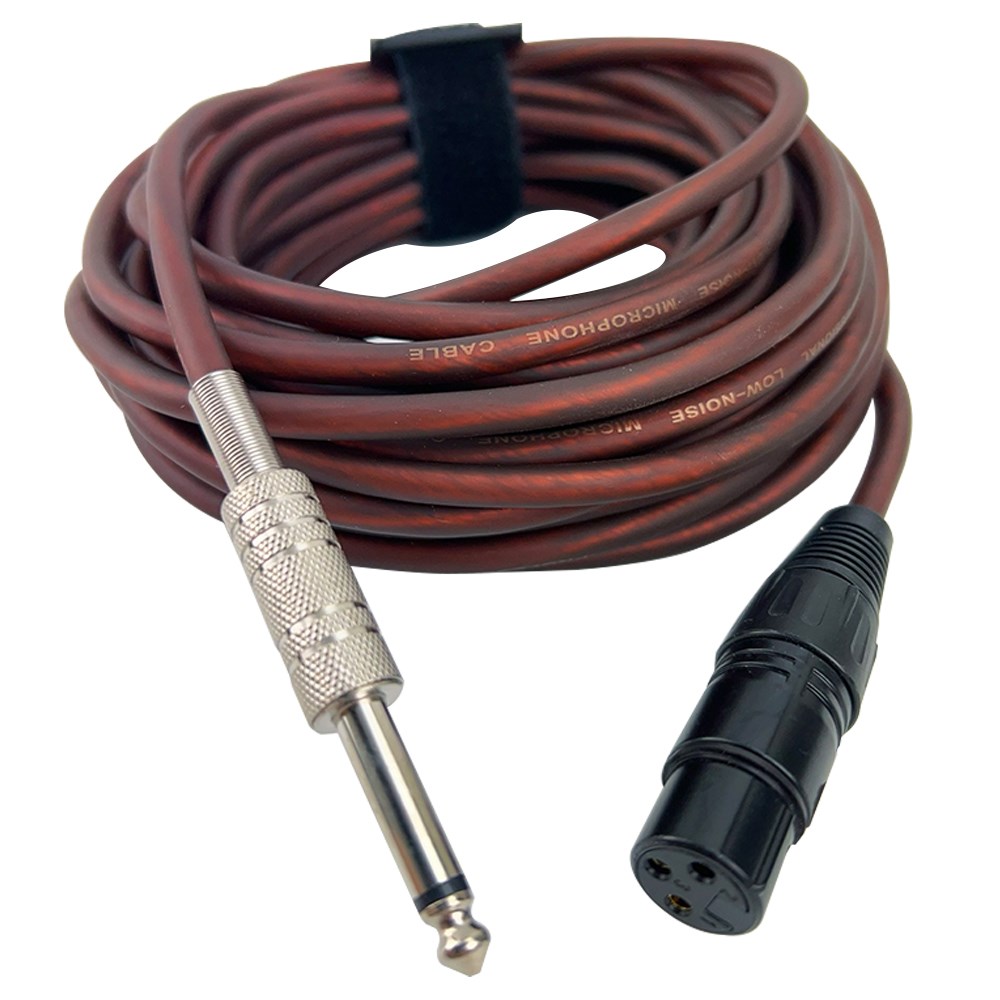 JYC Music 專業型MP-10XP低雜訊麥克風訊號線-10米咖啡色6.3-XLR母/原廠公司貨