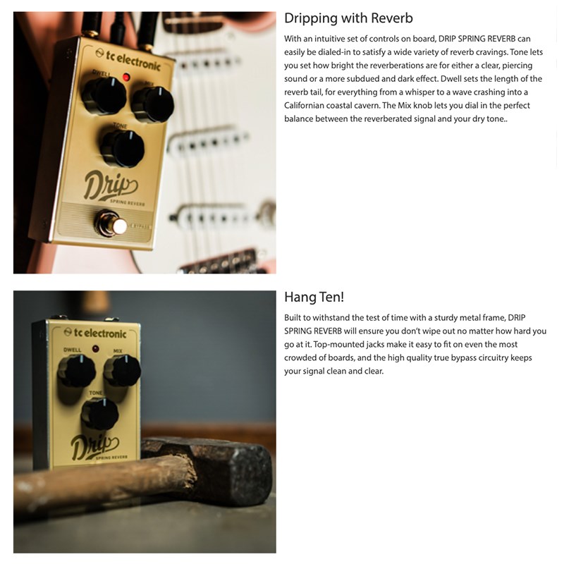 TC electronic Drip Spring Reverb 空間系殘響效果器-原廠公司貨