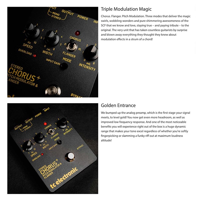 TC electronic SCF Gold 空間系 Chours/Flanger 效果器-原廠公司貨