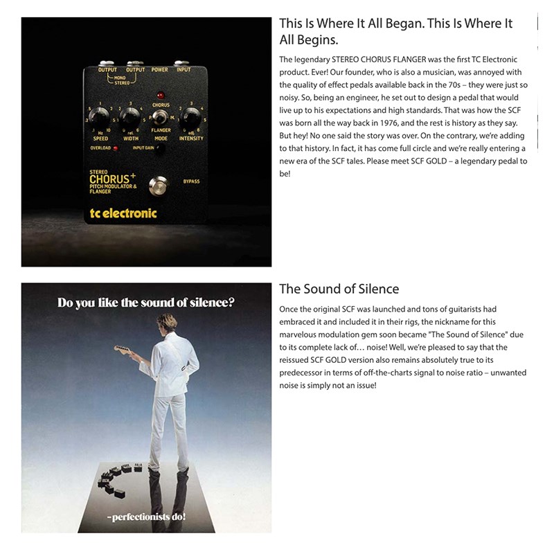 TC electronic SCF Gold 空間系 Chours/Flanger 效果器-原廠公司貨