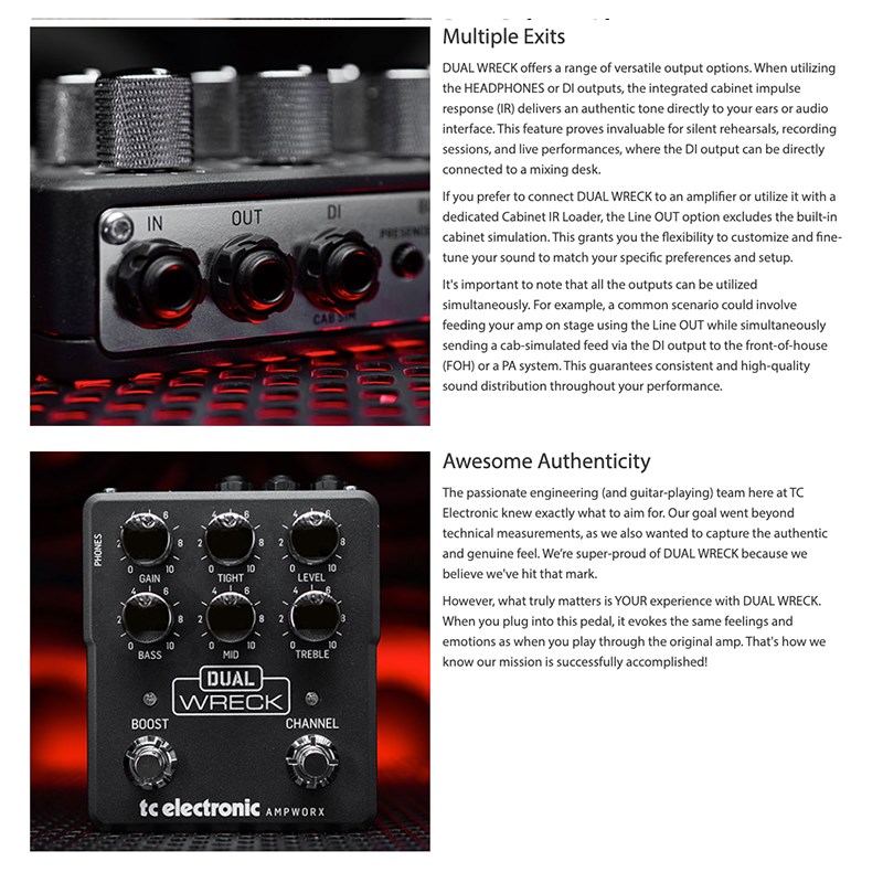 TC electronic Ampworx Dual Wreck 模擬前級效果器-原廠公司貨