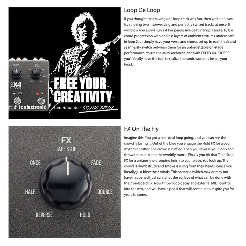 TC electronic DITTO X4 LOOPER Dual-Track Loop 效果器-原廠公司貨