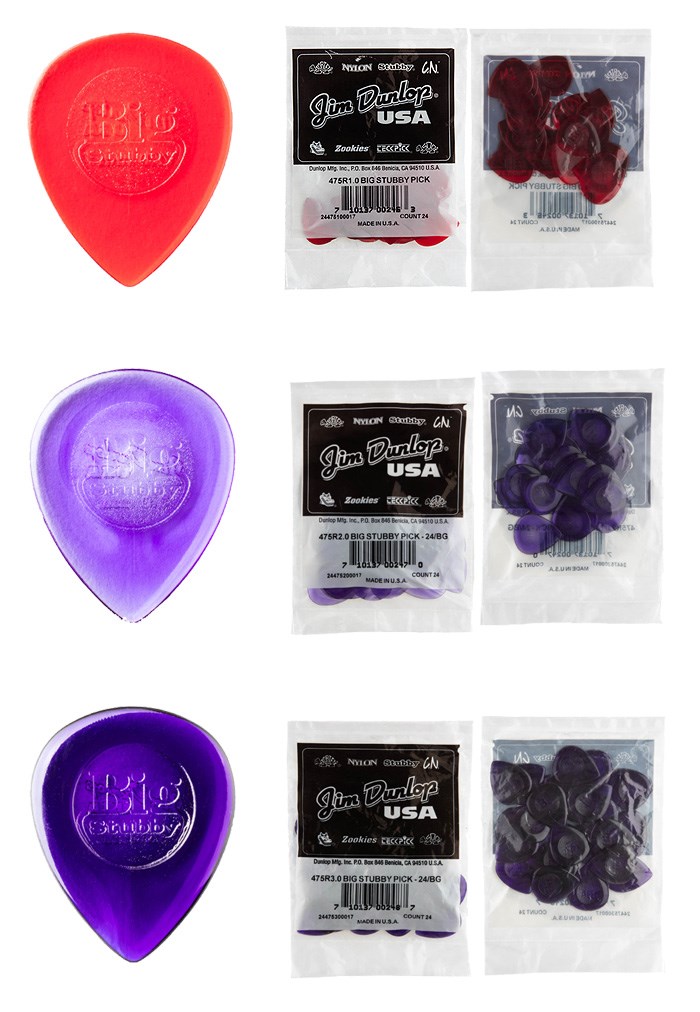 Dunlop Signature系列 475R Big Stubby 吉他彈片(24片裝)