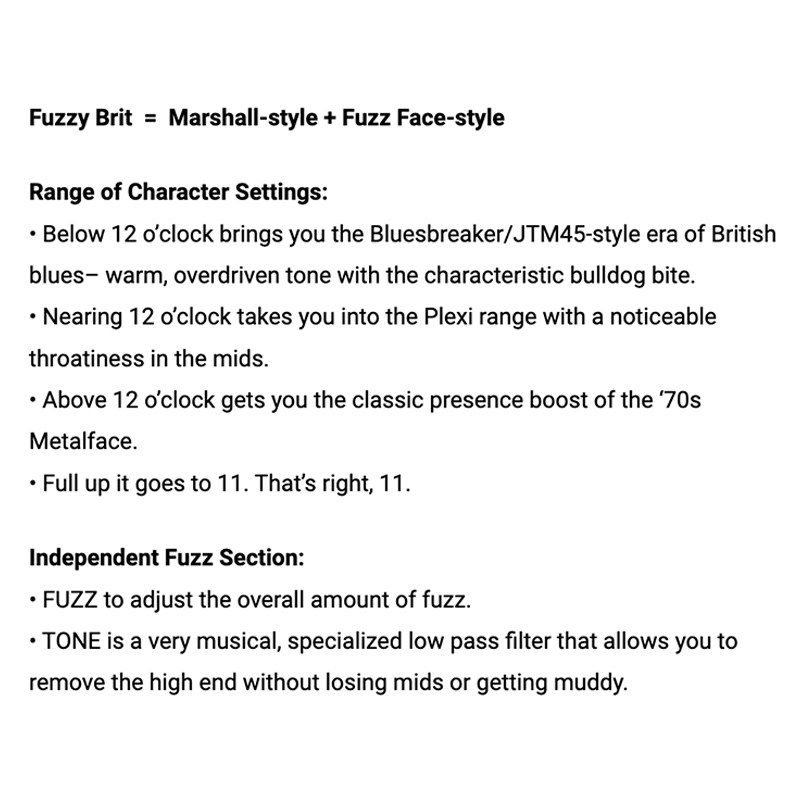 Tech21 SansAmp Fuzzy Brit 綜合效果器/原廠公司貨
