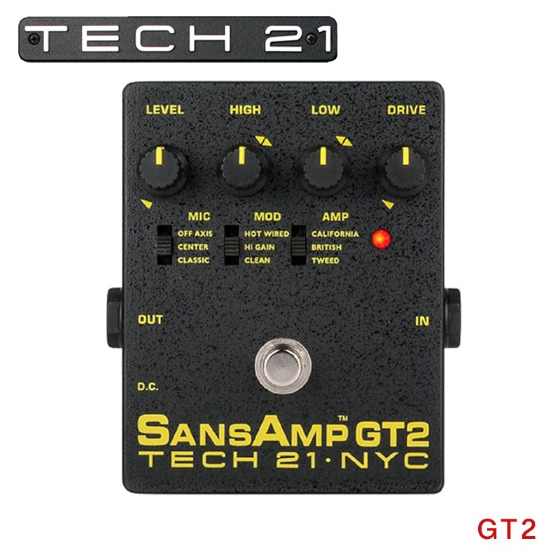Tech21 SansAmp GT2 音箱模擬單顆效果器／電吉他經典效果／原廠公司貨