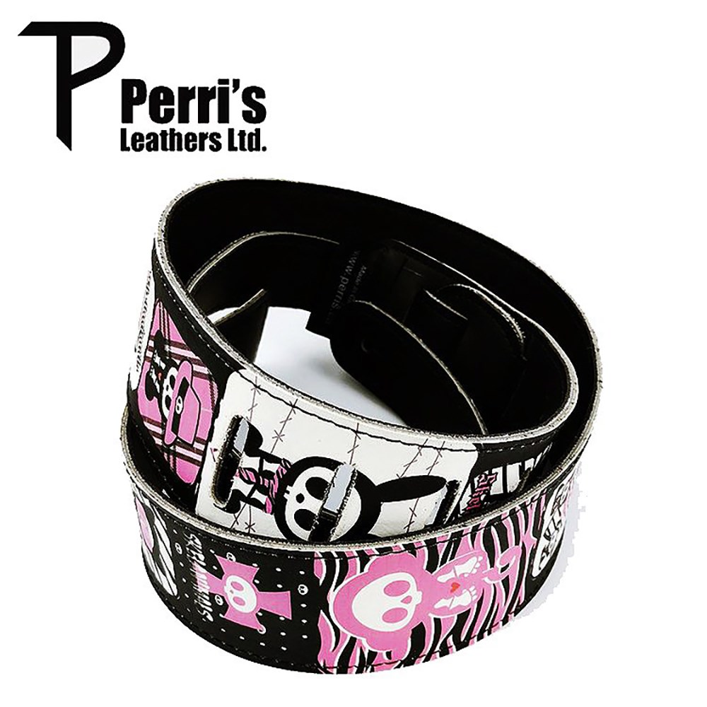 PERRIS 嚴選骷髏兔皮革吉他背帶-B款/原廠公司貨/庫存品超低價出清