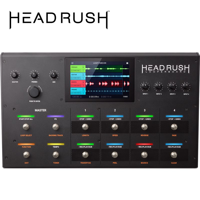 HEADRUSH效果器Looperboard旗艦Loop工作站 -七吋觸控面板/4核心處理器/高級內建效果器/原廠公司貨