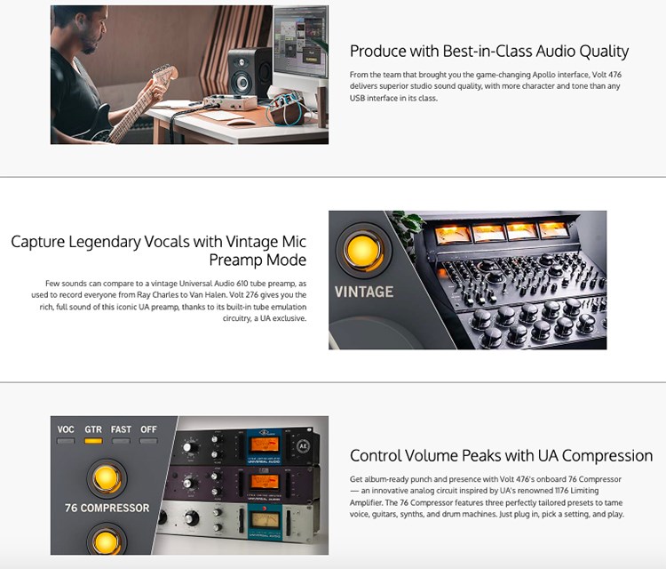 UNIVERSAL AUDIO VOLT 476 混音錄音USB介面 / 通用於MAC或PC