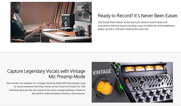 UNIVERSAL AUDIO VOLT SB2 通用於MAC或PC/混音專業錄音介面套裝組