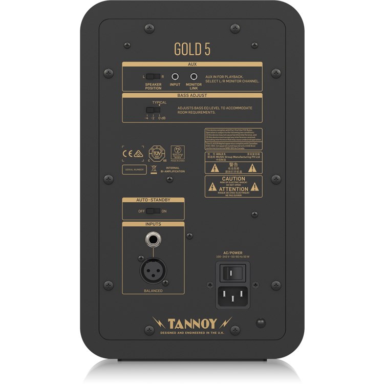 TANNOY GOLD 5 同軸錄音主動式1對監聽喇叭/5吋單體/原廠公司貨