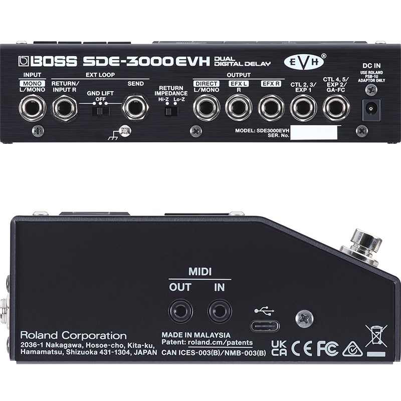 BOSS SDE-3000EVH Delay 機櫃式數位雙延遲效果器/獨特復古機型/Roland原廠公司貨