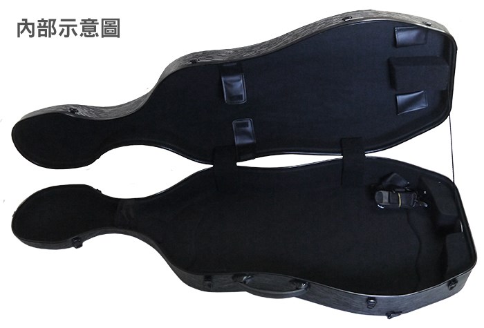 JYC Music CV-1000大提琴複合材料輕體盒4/4/(流星紋黑)~僅重4.7kg