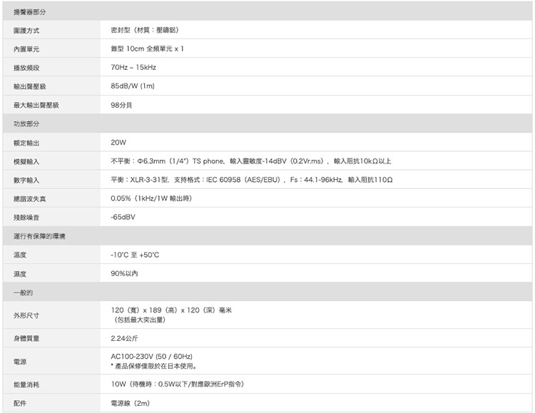 Fostex 6301ND 主動式監聽喇叭1對/原廠公司貨