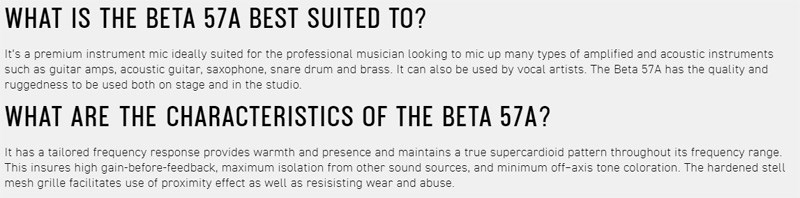 SHURE BETA 57A-X 動態樂器麥克風-原廠公司貨