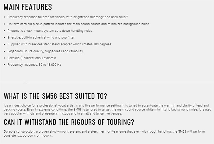 SHURE SM58-CN人聲麥克風-無開關/附訊號線/原廠公司貨