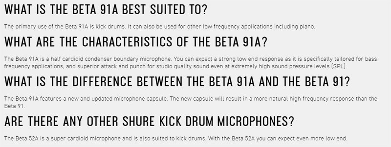 SHURE BETA 91A-X  鼓麥克風-原廠公司貨