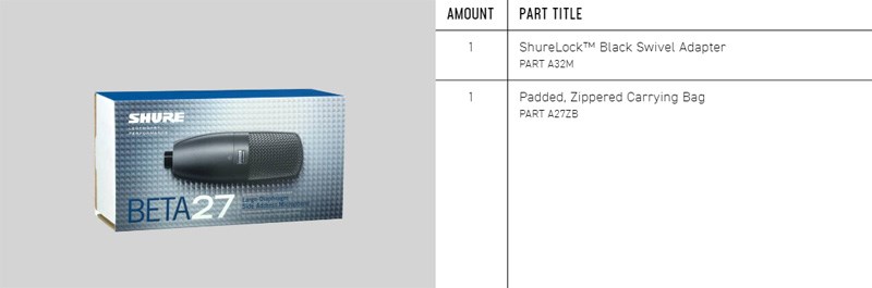 SHURE BETA 27 麥克風-原廠公司貨