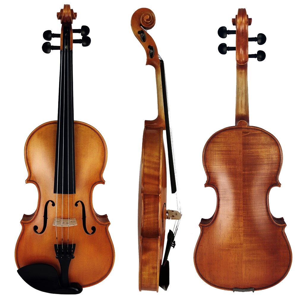 SEKWANG SVN-500雲杉實木虎紋小提琴-4/4嚴選烏木配件/具備微調器/全套配件