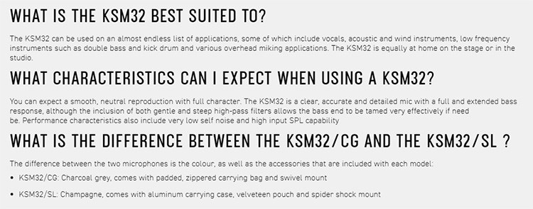 SHURE KSM32/CG 心形電容麥克風 -原廠公司貨