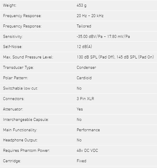 SHURE PGA27 心形大振膜側向電容式麥克風 -原廠公司貨