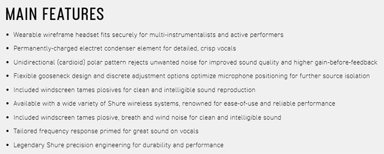 SHURE PGA31-TQG 頭戴式電容麥克風-原廠公司貨