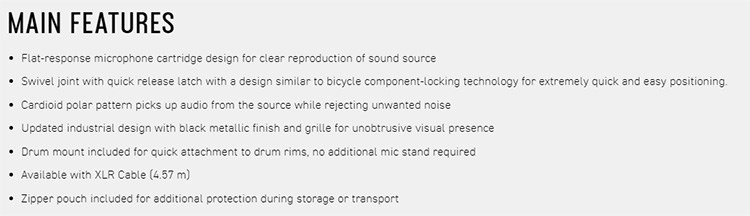 SHURE PGA56-LC心形動態軍鼓麥克風 -原廠公司貨