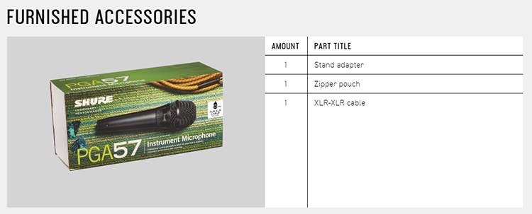 SHURE PGA57-XLR 心形動態樂器麥克風 -原廠公司貨