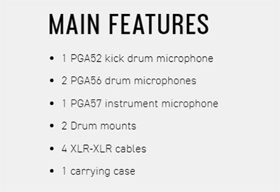 SHURE PGADRUMKIT4 鼓專用麥克風四入組-原廠公司貨