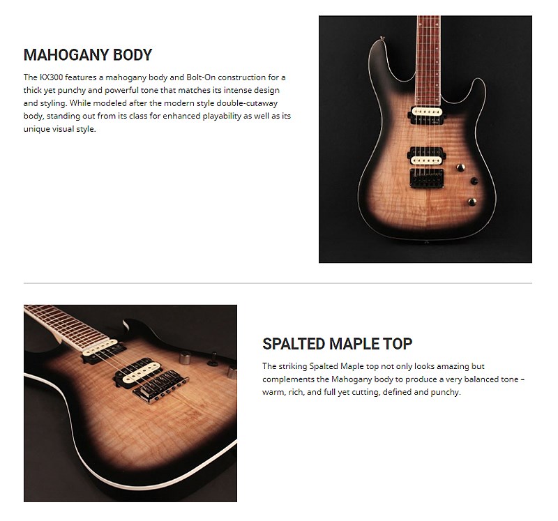 CORT嚴選KX300-OPRB 嚴選電吉他-現代特色原始漸層色~