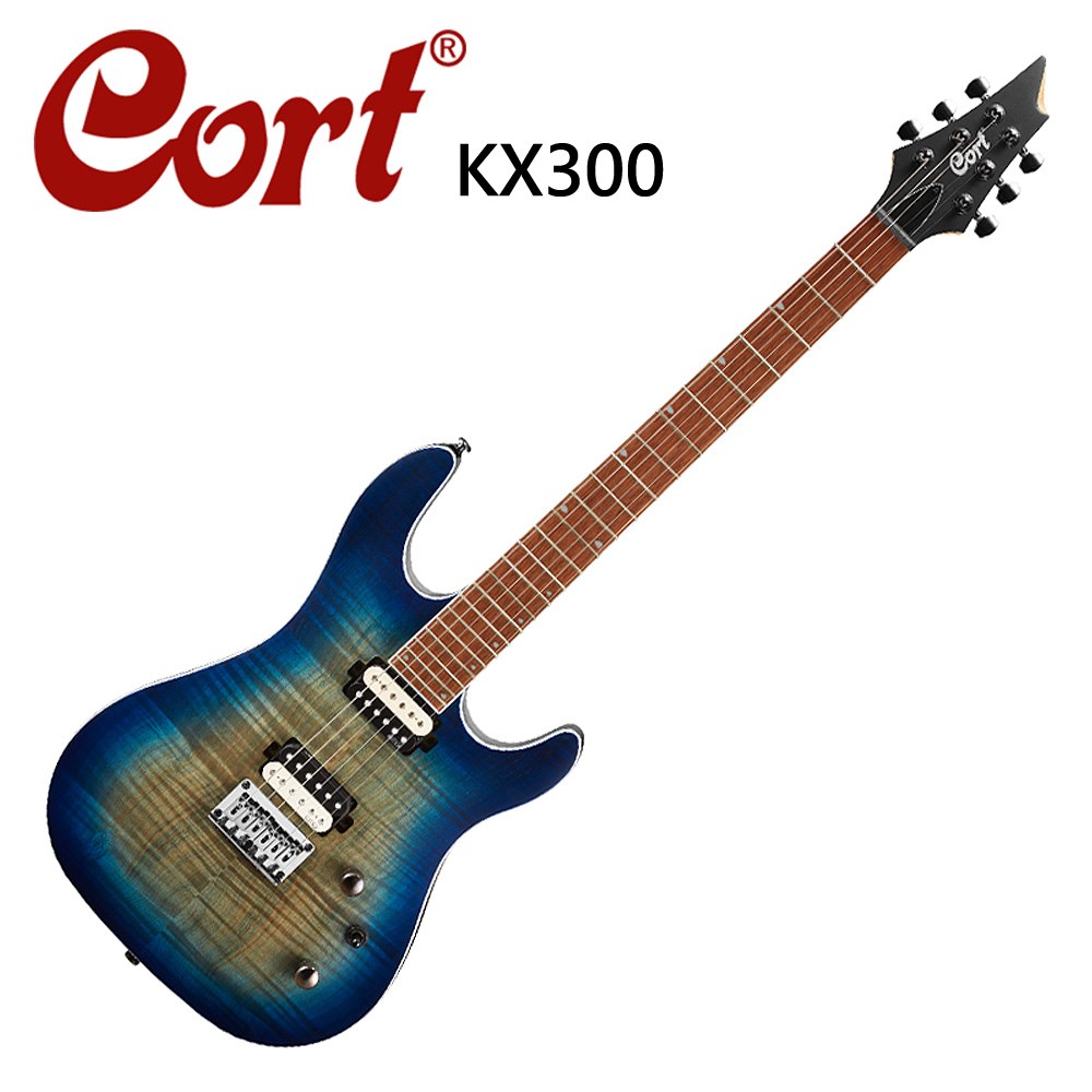 CORT嚴選KX300-OPCB 嚴選電吉他-現代特色漸層藍鈷色