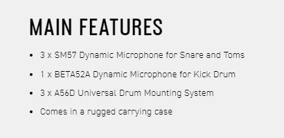 SHURE DMK57-52 鼓麥克風套件-原廠公司貨