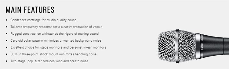 SHURE SM86 人聲麥克風-原廠公司貨