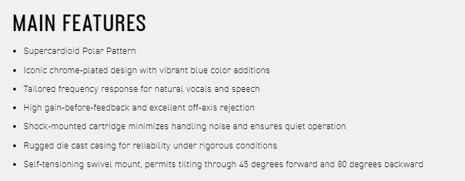 SHURE SUPER 55 豪華人聲麥克風-原廠公司貨