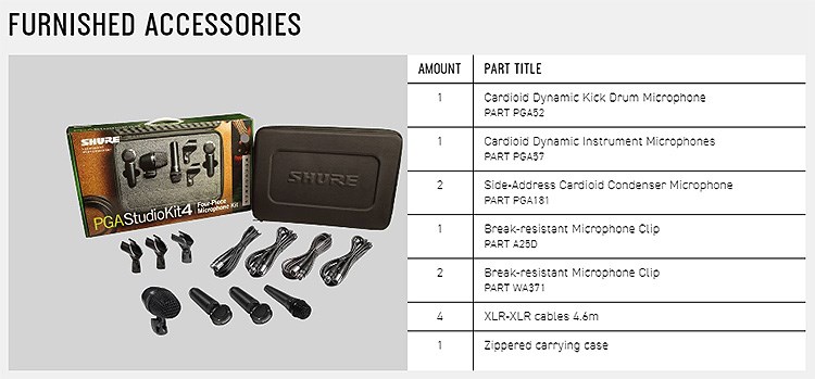  SHURE PGASTUDIOKIT4 多功能錄音棚錄音套件-原廠公司貨