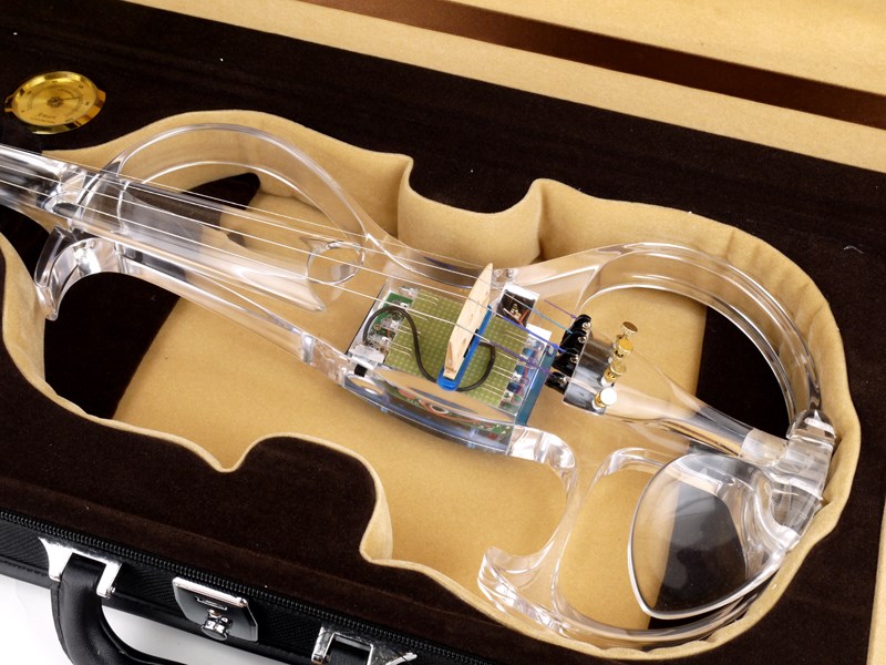 JYC Music嚴選SV-400水晶靜音提琴-單色款/Q調整/9V電池/6.3輸出/家用練習款
