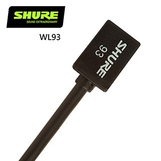 SHURE WL93 微型領夾式全指向電容麥克風-帶4呎黑色訊號線-原廠公司貨
