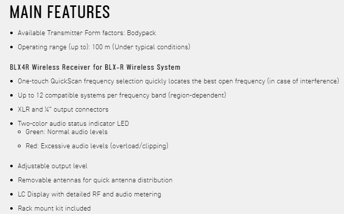 SHURE BLX14R / CVL 領夾式無線麥克風系統-採訪/演講/收音均適用-原廠公司貨
