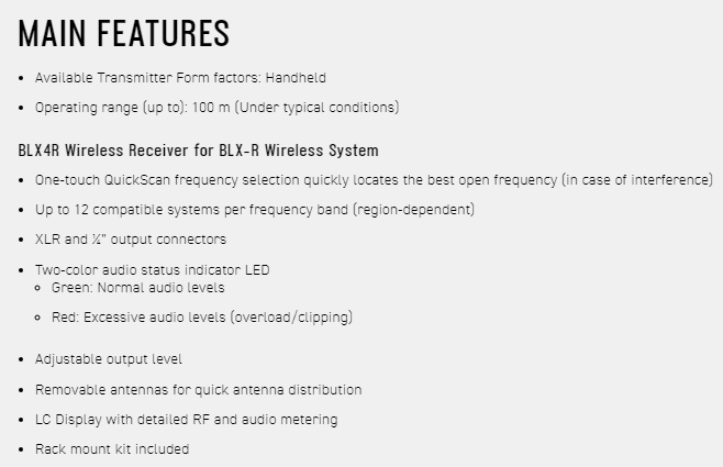 SHURE BLX24R / PG58 無線人聲系統-原廠公司貨