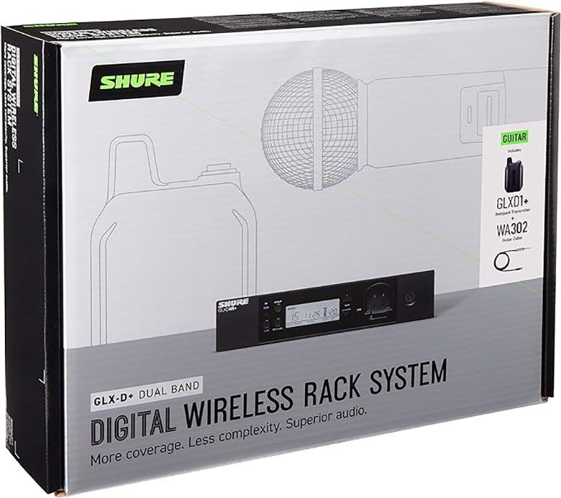SHURE GLXD14R+ 雙頻專業數位無線系統-吉他/貝斯/低音均適用-原廠公司貨