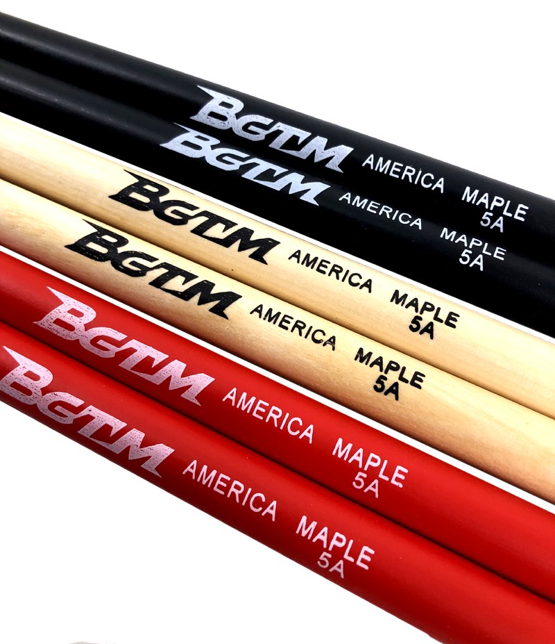 BGTM嚴選AMERICA MAPLE-5A楓木鼓棒-3雙入(加贈尼龍鼓棒一雙)