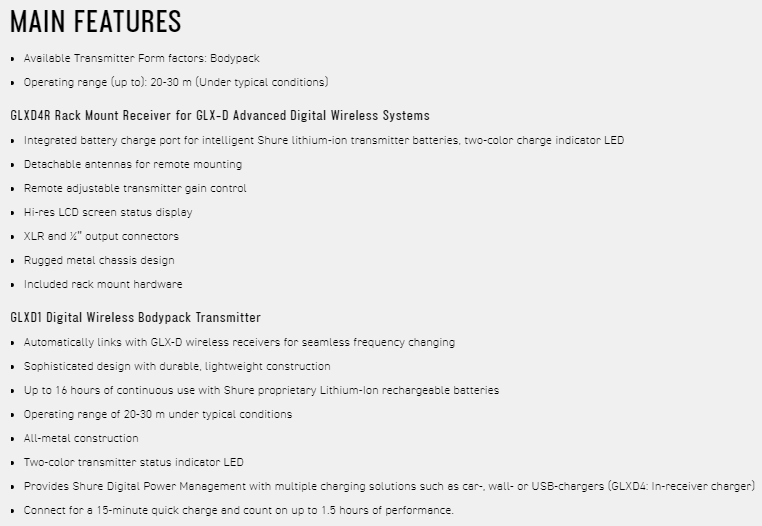 SHURE GLXD14R / WL185 領夾式無線麥克風系統-採訪/演講/收音均適用-原廠公司貨