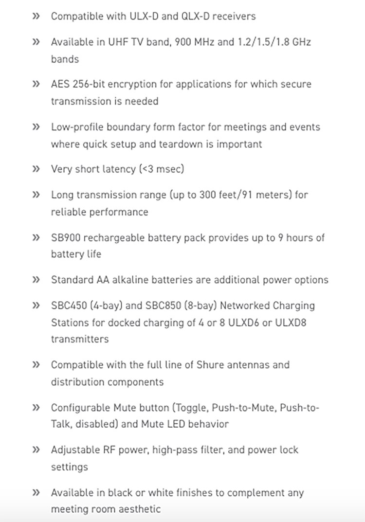 SHURE ULXD6/C 無線界面麥克風發射器/原廠公司貨