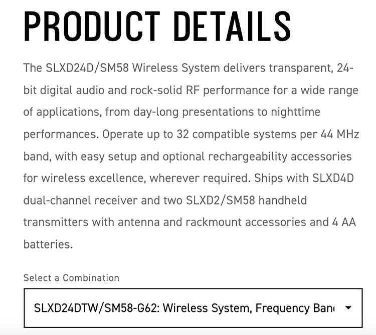 SHURE SLXD24D/SM58 數位雙頻無線麥克風組1對2/原廠公司貨